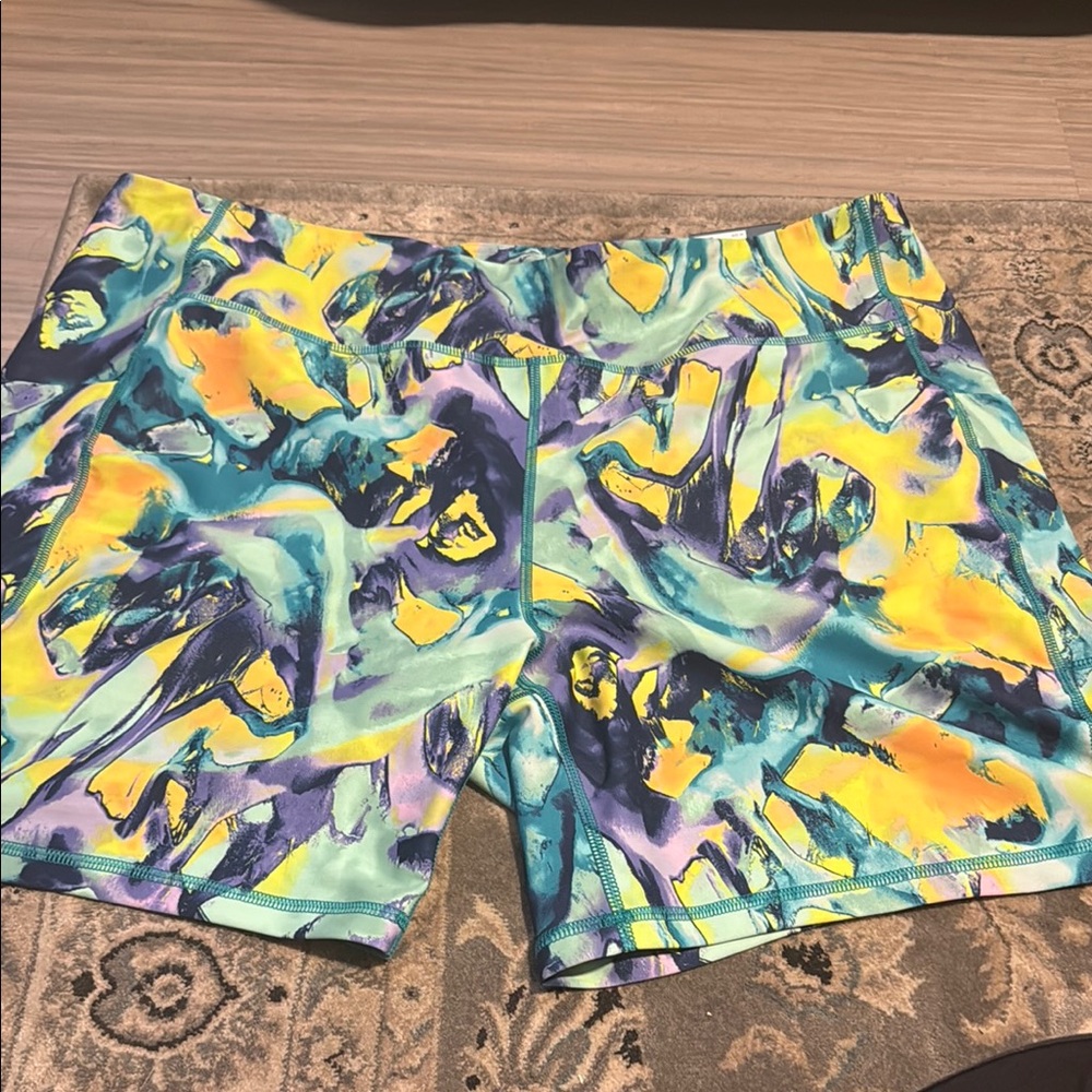 Vibrant Abstract Print Shorts
